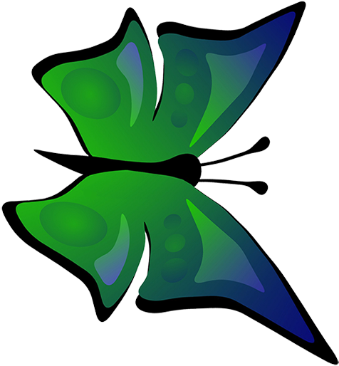 Butterfly Drawing Black White - Butterfly (485x591)