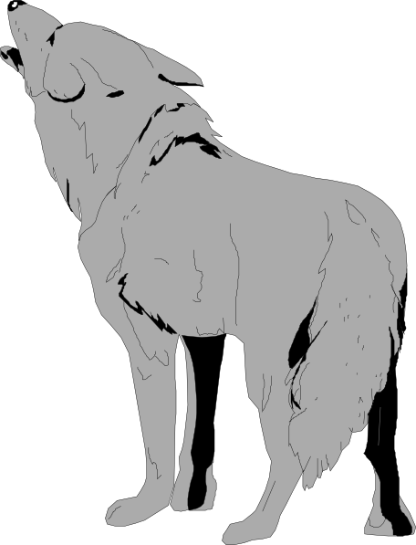 Jackal Clip Art - Transparent Background Wolf Clipart (500x655)