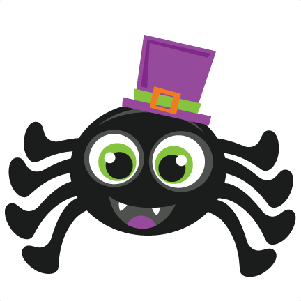 Halloween Spider Scrapbook Cut File Cute Clipart Files - Halloween Spider Cute (432x432)