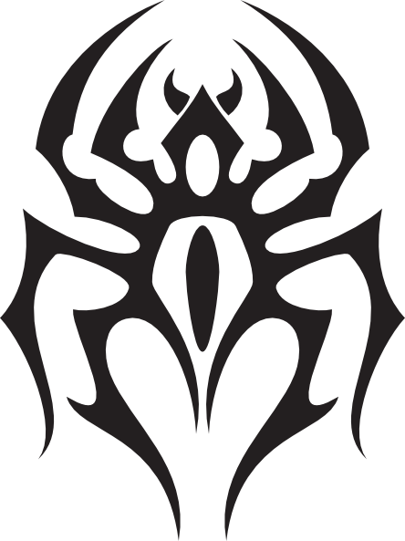 Tribal Spider Tattoo Design (444x593)