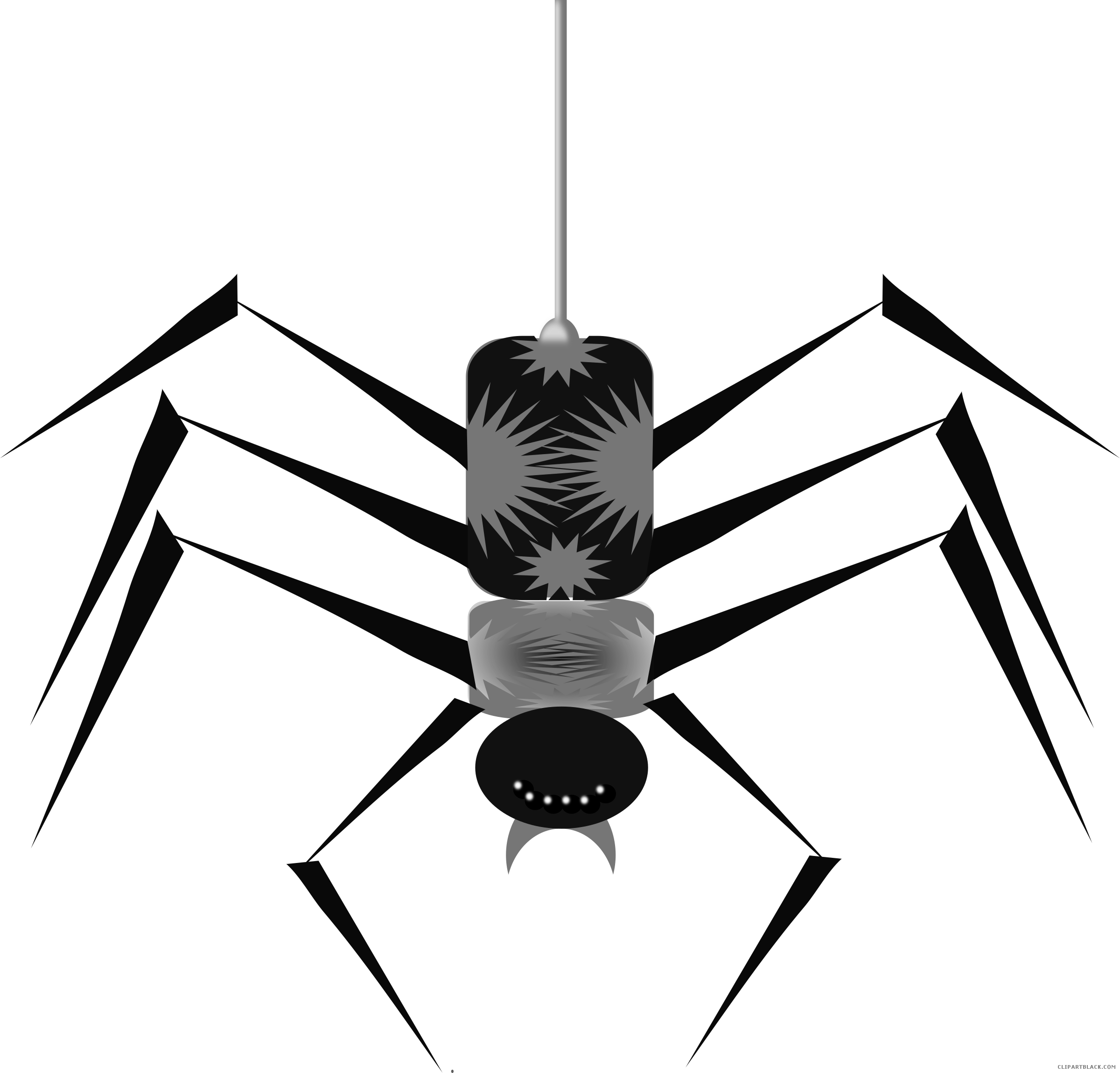 Spider Animal Free Black White Clipart Images Clipartblack - Cartoon Spider (2400x2299)