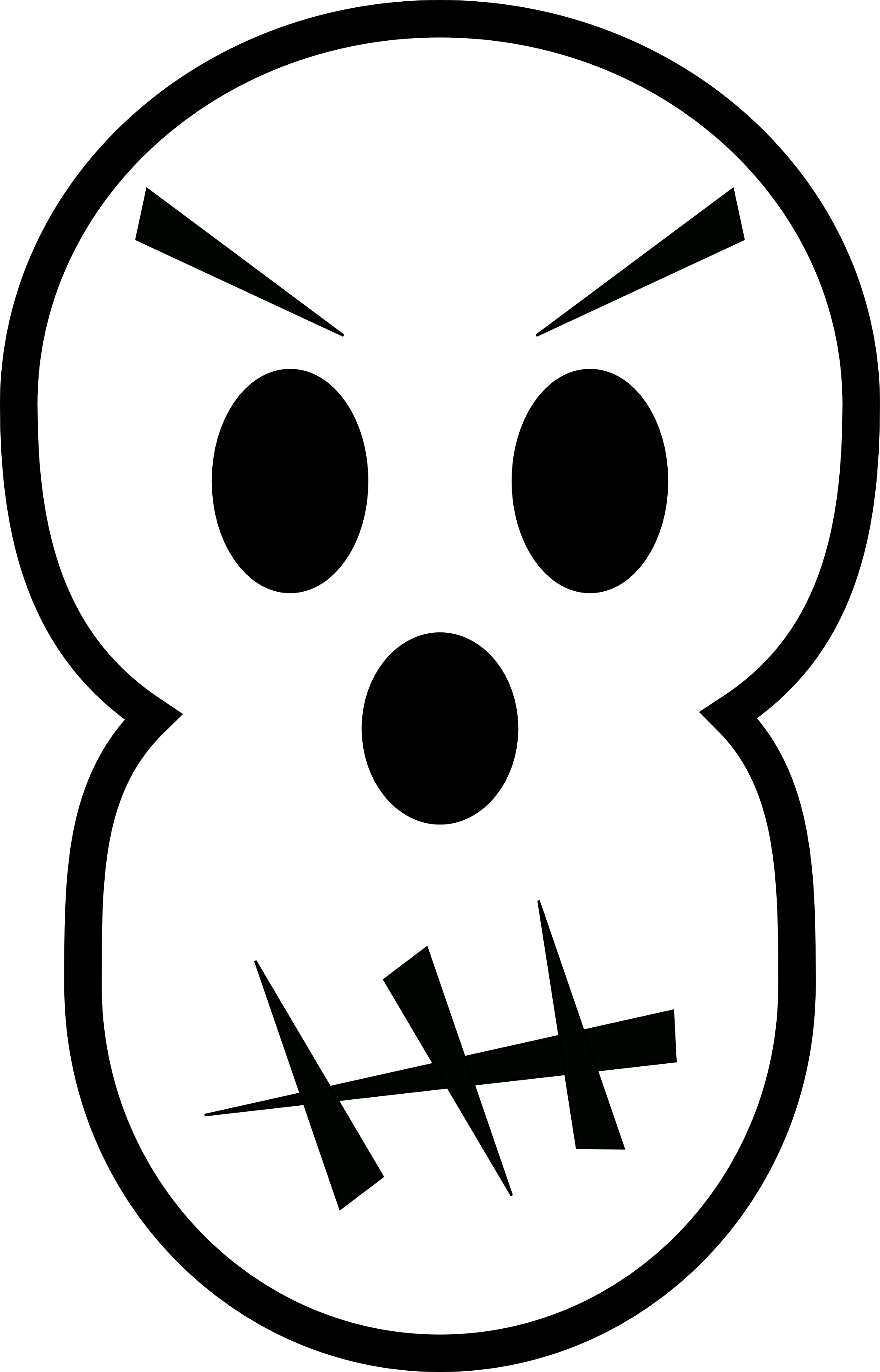 Black And White Angry Skull Free Halloween Vector Clipart - Png Black And White (2052x3200)