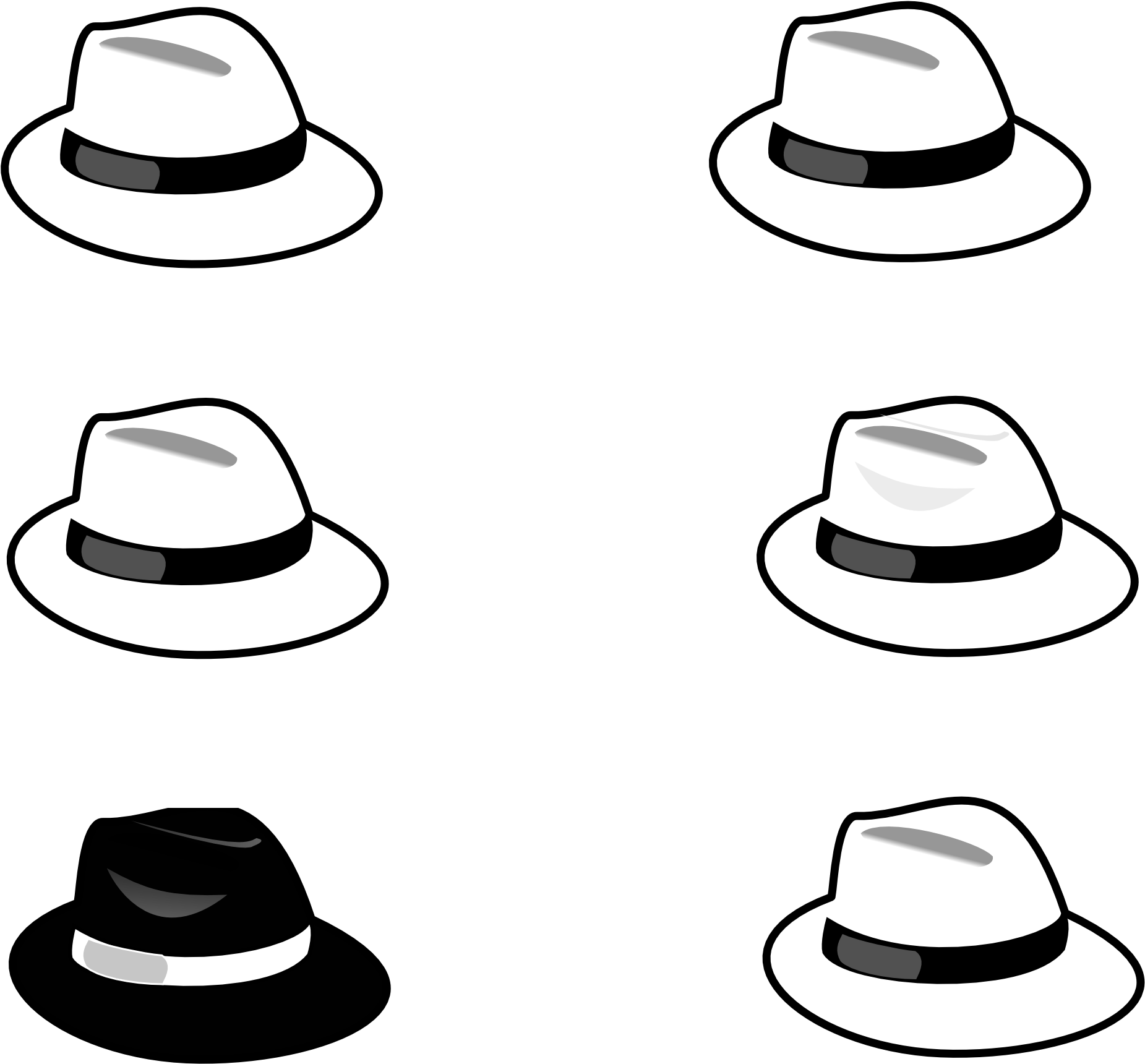 Pirate Hat Clipart Black And White - Hats Black And White (1969x1969)