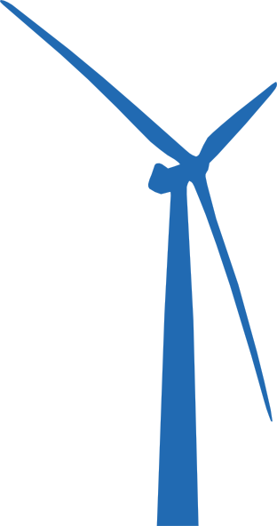 Wind Turbine Blue Clip Art - Wind Turbine Clip Art (312x592)
