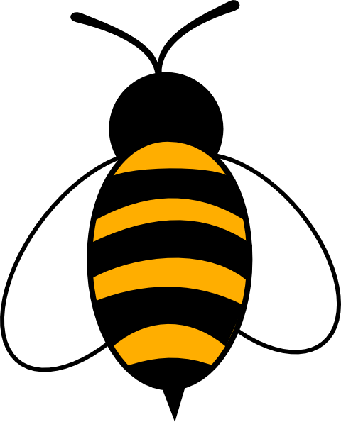 Bee Silhouette Clip Art - Bumble Bee Clip Art (480x595)
