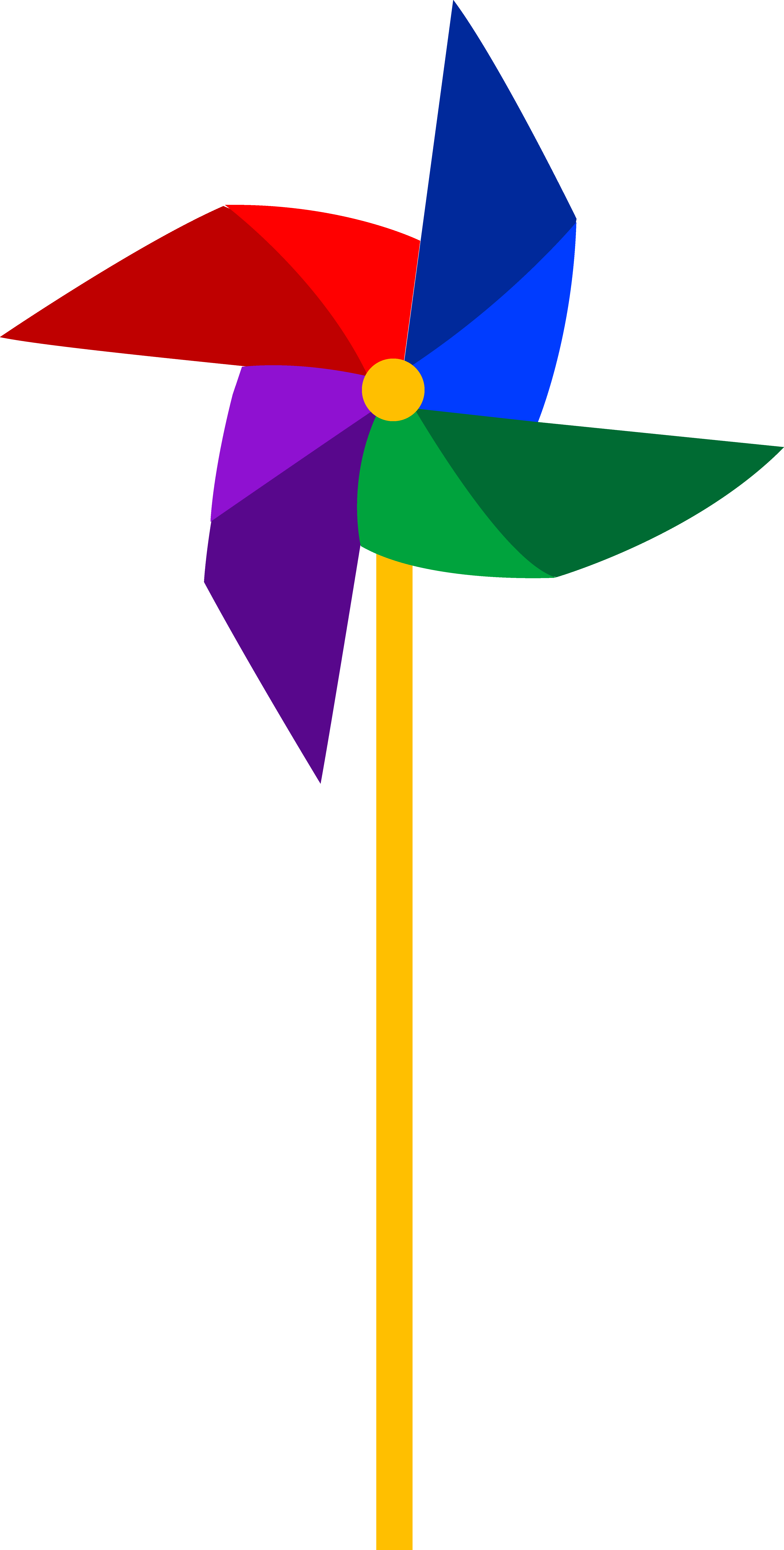 Clip Art Of A Colorful Pinwheel Toy - Pinwheel Toy (4713x9315)