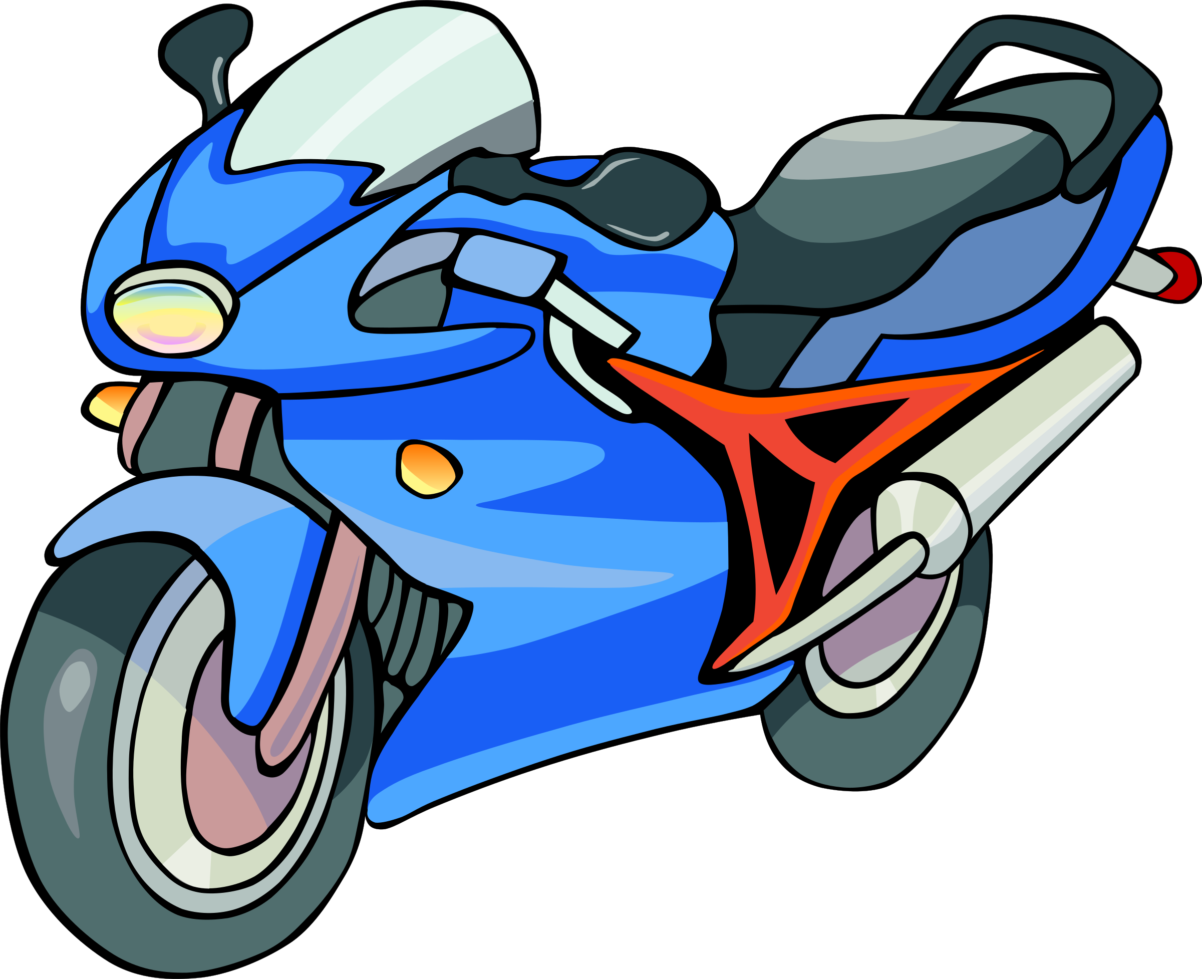 File - Motorcycle Clipart (2400x1955)