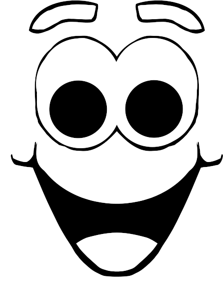 Beam Clip Art Download - Cartoon Eyes And Smile (602x800)
