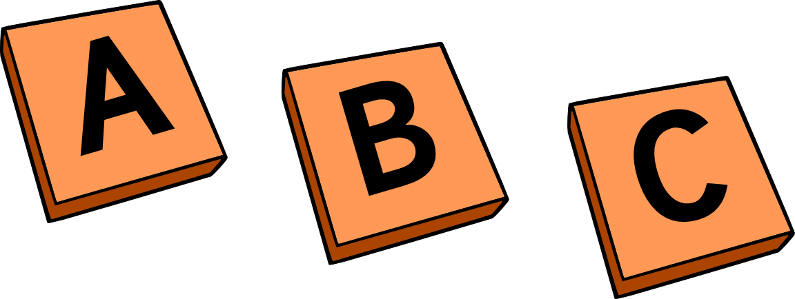 Codes For Insertion - Letter Tiles Clip Art (1152x434)