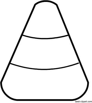 Black And White Halloween Clip Art - Candy Corn (450x450)