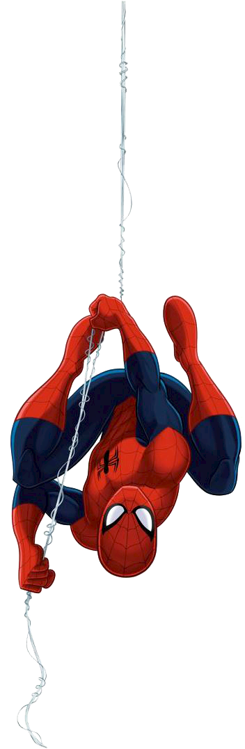Spider - Ultimate Spider Man Upside Down (359x1100)