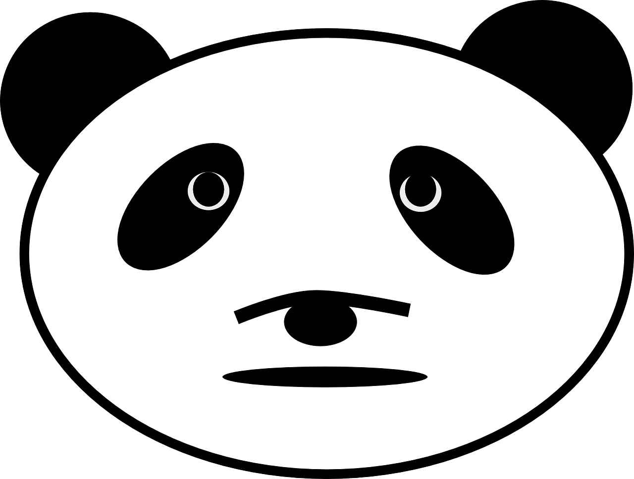 Sad Panda Bear Clip Art - Sad Panda Bear Clip Art (1280x968)