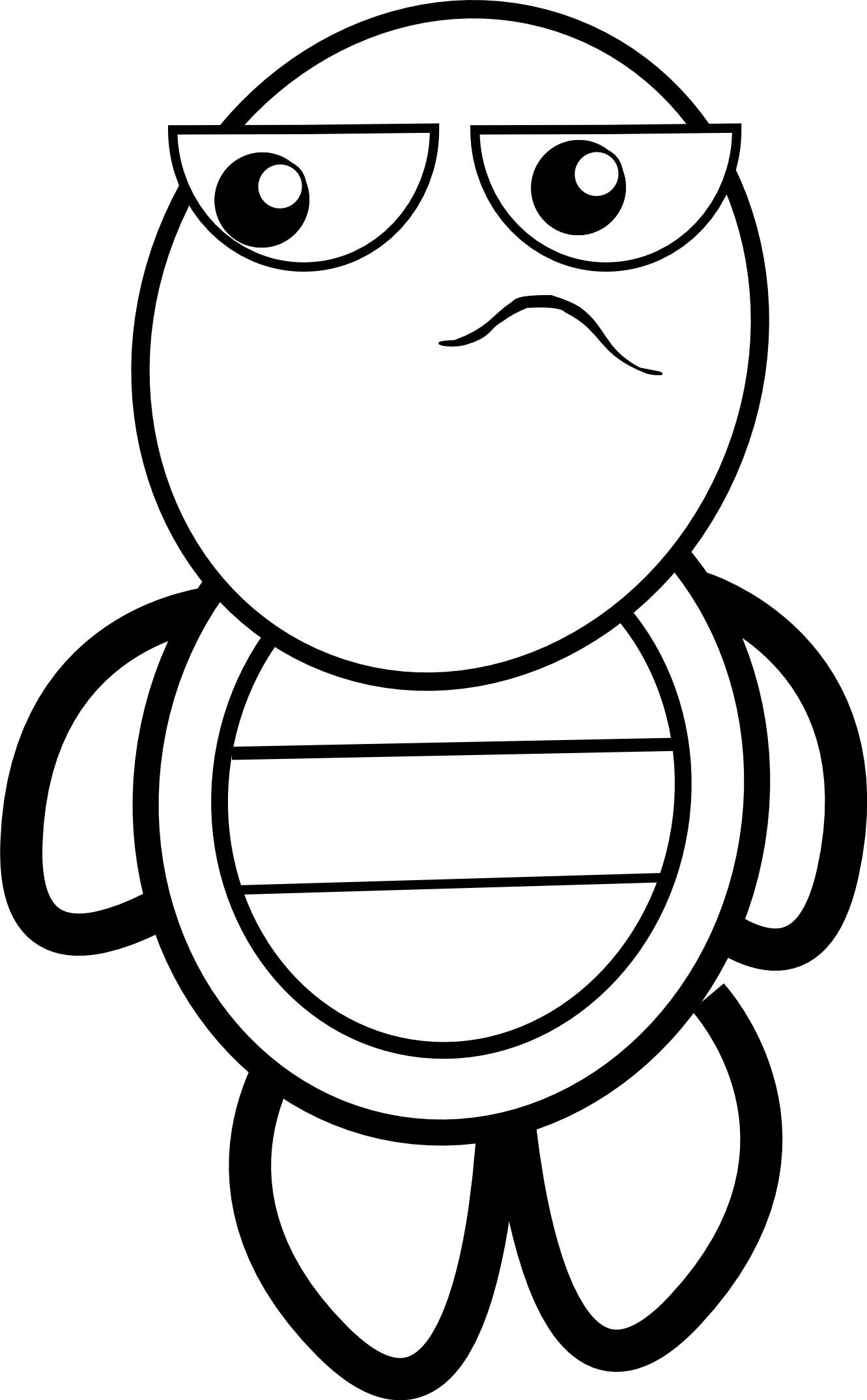 Tribal Turtle Clipart Black And White - Turtle Clipart Black And White (1331x2149)
