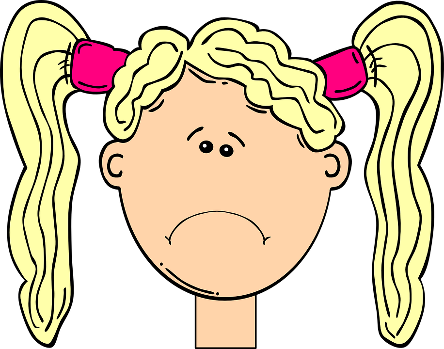 Sad Student Cliparts - Sad Girl Face Cartoon (916x720)