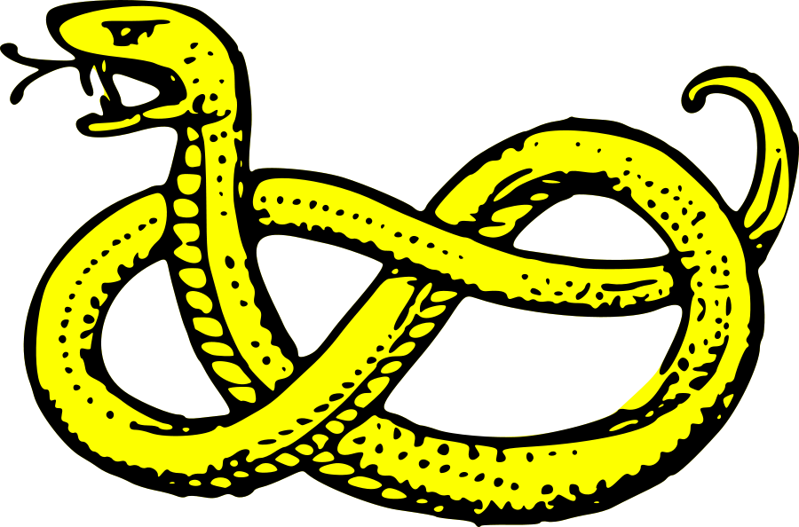 Serpent Nowed Large 900pixel Clipart, Serpent Nowed - Coat Of Arms Symbols Snake (1000x660)