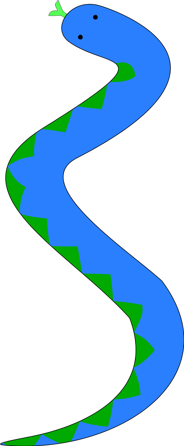 Green - Snakes And Ladders Snake (600x1454)