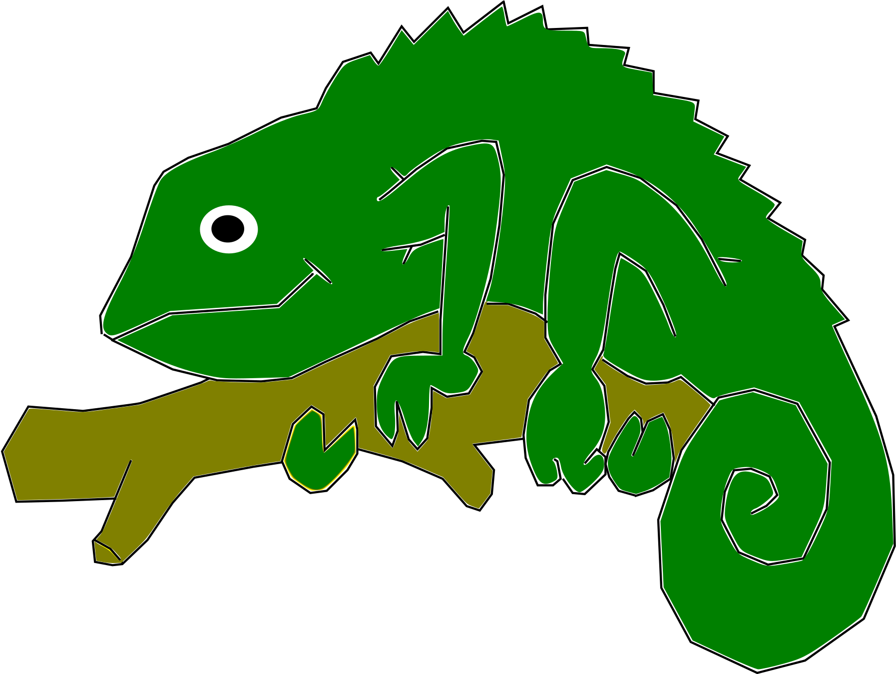 Chameleon Clipart (2400x1348)