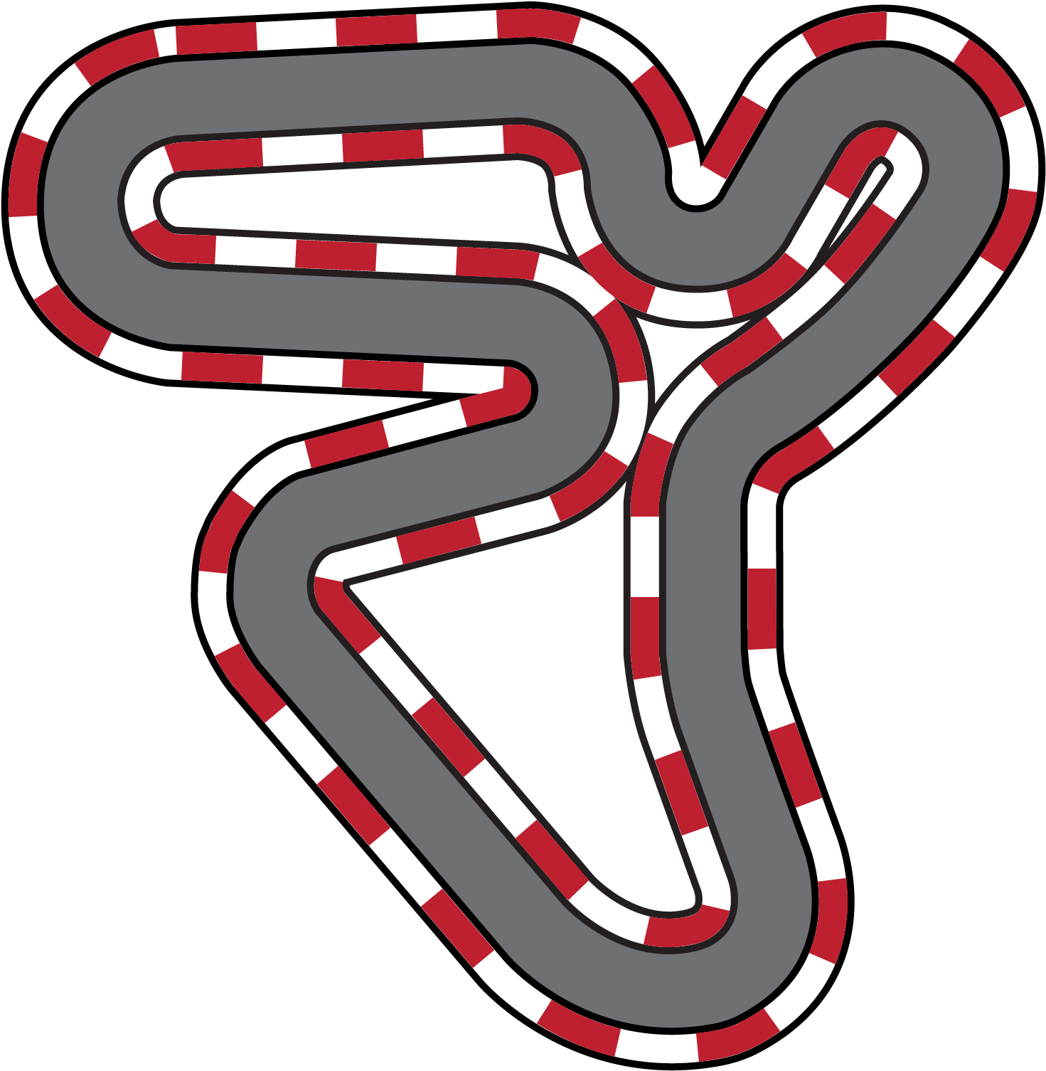 Racing Clipart Race Track - Go Kart Track Clip Art (1600x1600)