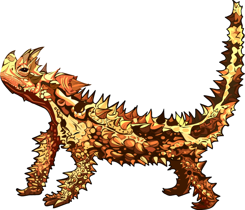 Desert Horned Lizard Reptile Thorny Devil Clip Art - Thorny Devil Drawing (831x714)