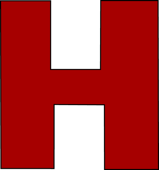 Red Letter H Clip Art - Letter H Clipart (513x550)