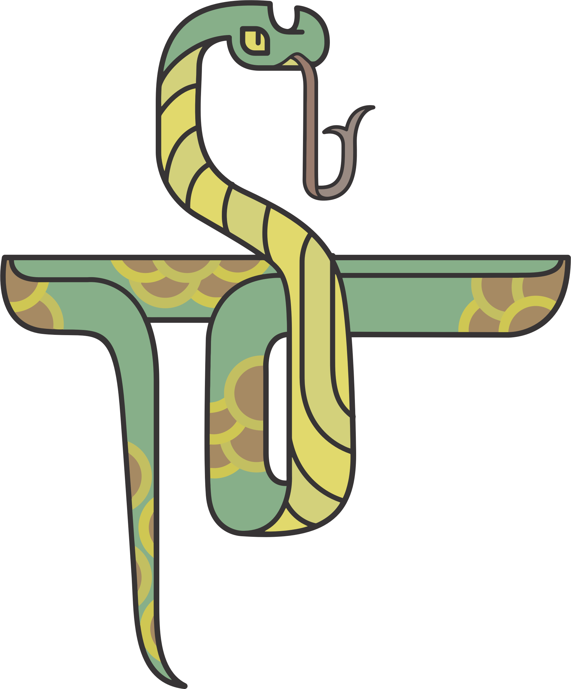 Big Image - Cartoon Snake (1892x2282)