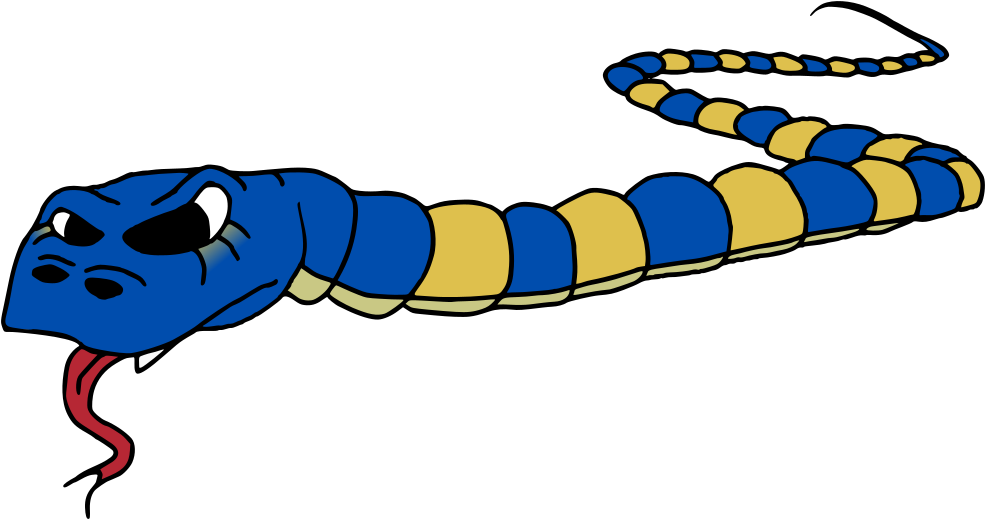 Cartoon Snake - Blue (1000x534)