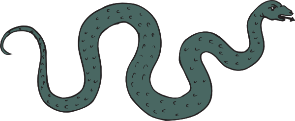 Snake Slithering Clipart (600x247)