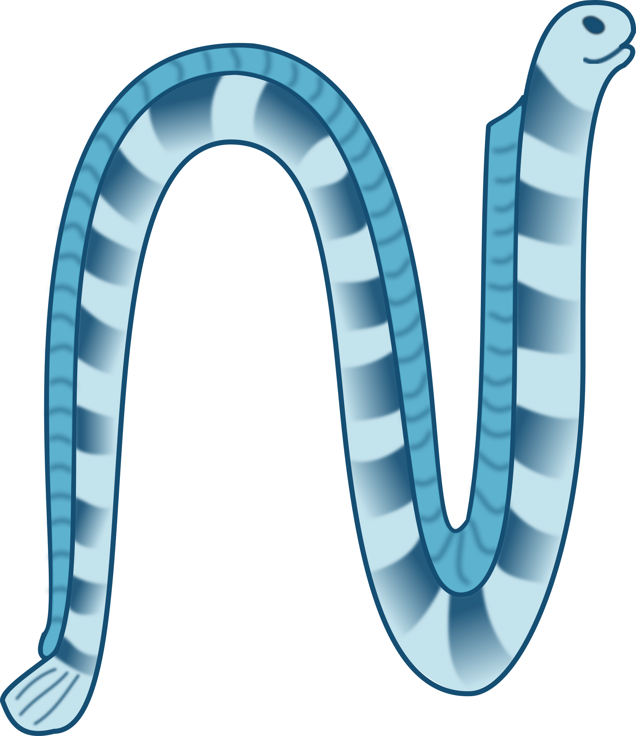 Sea Snake Clipart - Draw A Sea Snake (2074x2400)