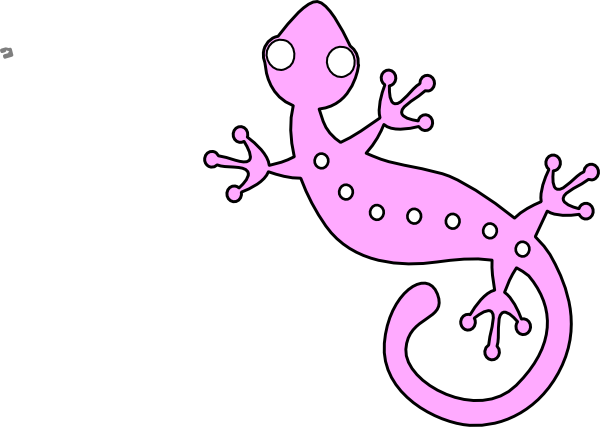 Pink Gecko Clip Art - Gecko Clip Art (600x427)