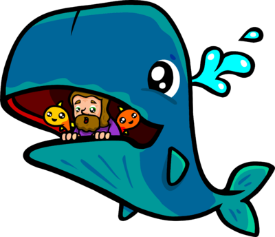 Jonah Clip Art - Jonah And The Whale Clipart (400x344)