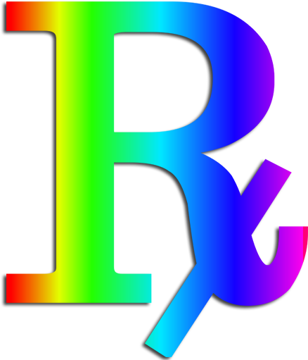 Rainbow Rx Clip Art - Clip Art (512x512)