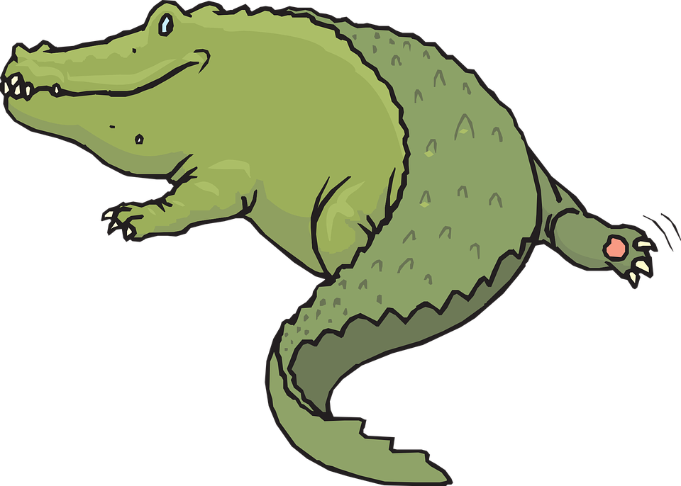 Alligator Clip Art - Alligator Tail Clipart (960x686)