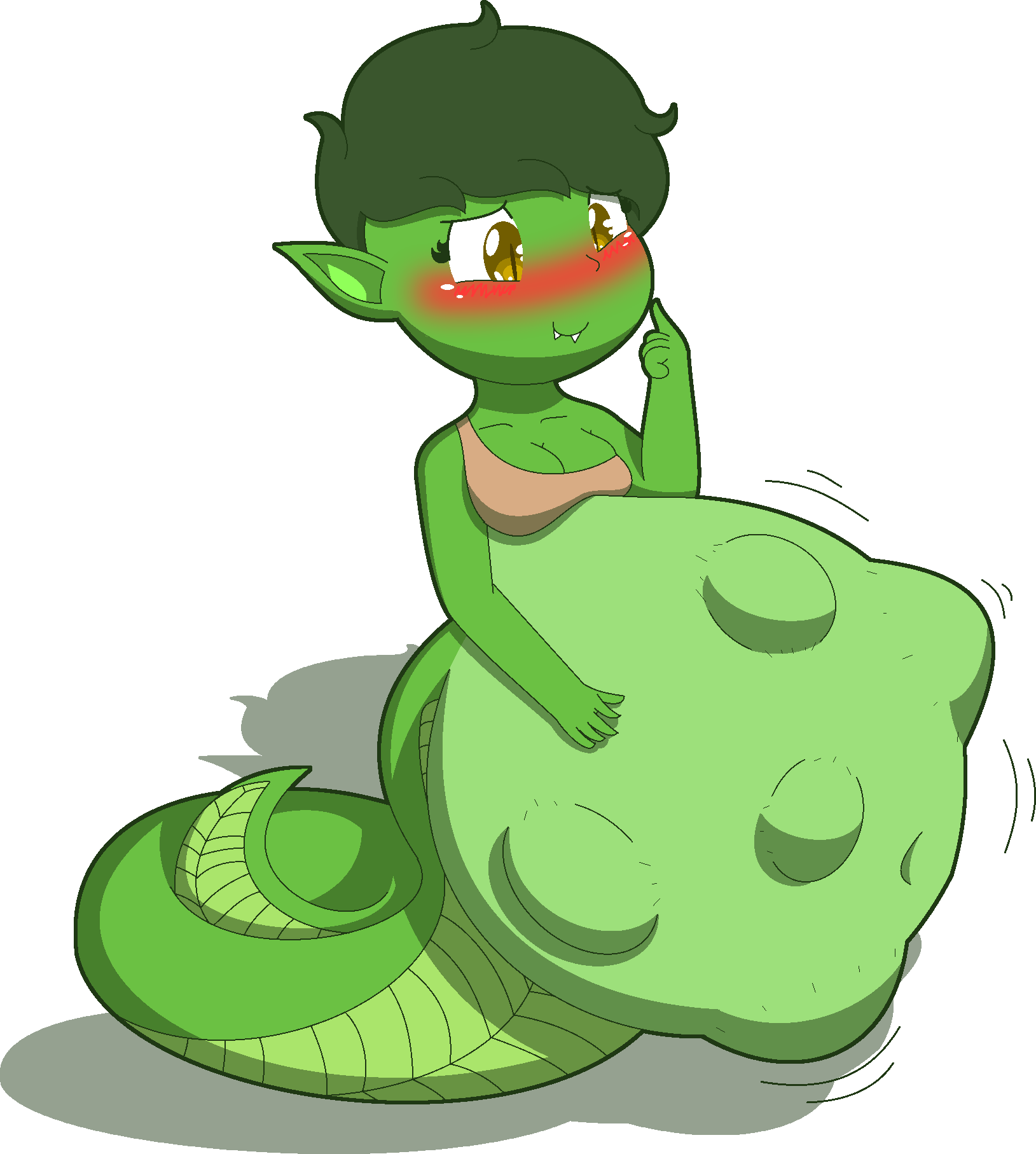 Embarrassing Snake Lady With A Belly~ - Snake Lady Big Belly Vore (1629x1815)