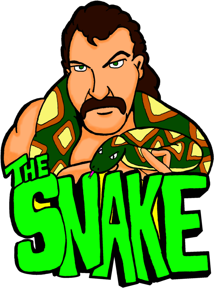 Jake The Snake Roberts By Dan-morrow - Jake The Snake Roberts Logo (753x1060)