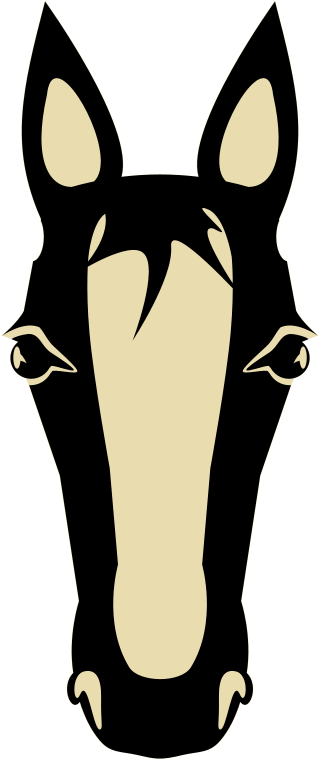 Free Horse Head Clip Art - Horse Head Silhouette Front (350x800)