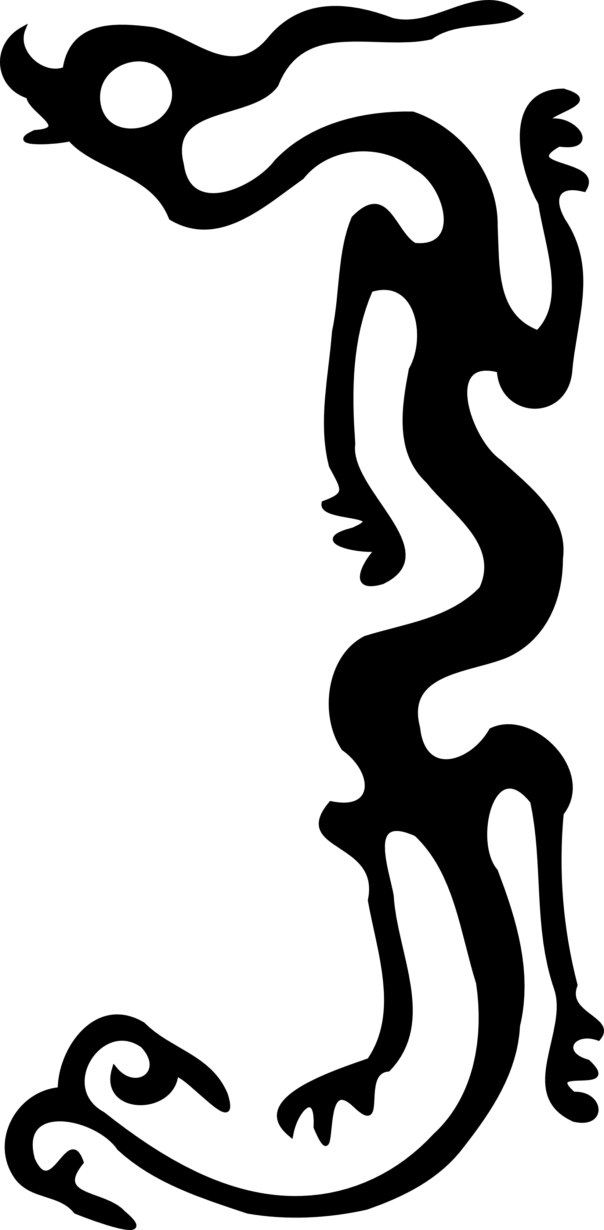Chinese Dragon Animal Free Black White Clipart Images - Chinese Dragon Symbol (1979x4032)