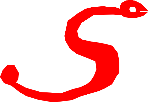 Red Snake Clip Art - Snakes (600x415)