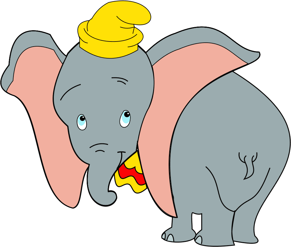 Dumbo Clip Art - Elephant Big Ears Clipart (999x855)