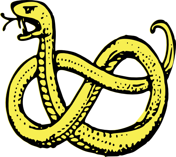 Python Clip Art - Coat Of Arms Symbols Snake (600x537)