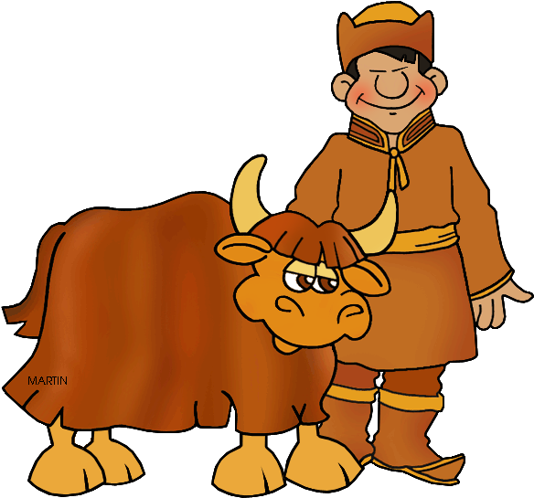 Yak Clipart - Mongol Clip Art (648x599)