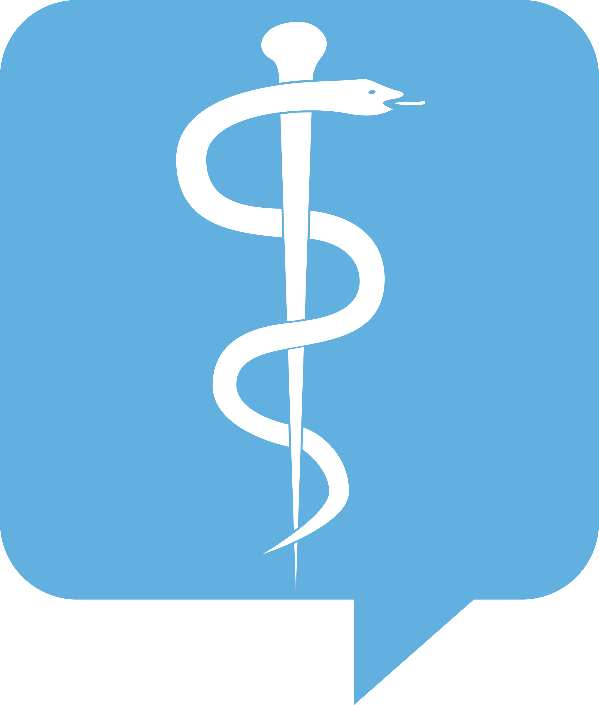Clip Arts Related To - Rod Of Asclepius Blue (2041x2400)