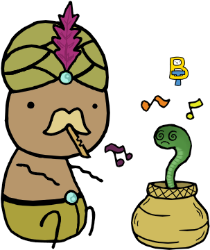 Snake Charmer Or Whatever By Battleteo - Cartoon (400x428)