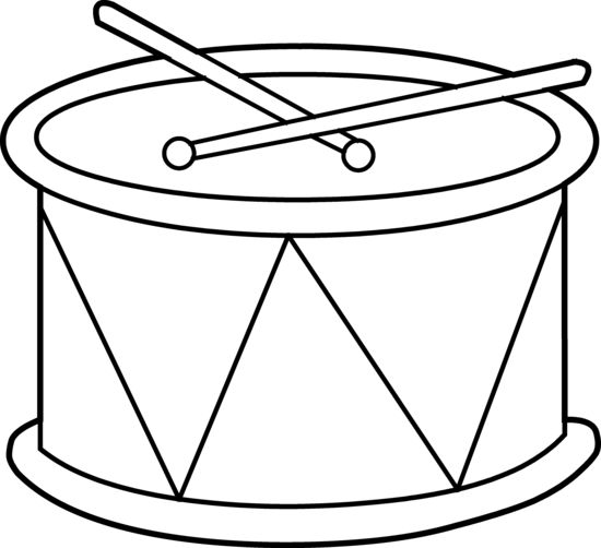 Snare Drum Drum Clipart Clipart - Drum Coloring (550x502)