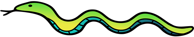 Creature Snake, Green Poisonous, Animal, Reptile, Creature - Outline Of A Snake (680x340)