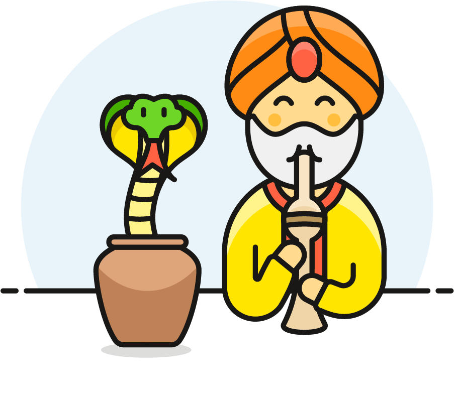 35 Snake Charmer Male - Cartoon (1025x1148)