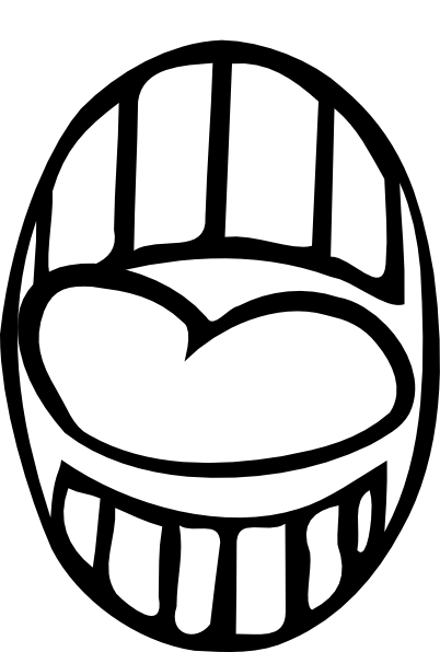 Tongue - Clipart - Mouth Clip Art (402x596)