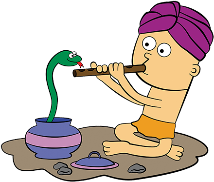 Dibujo Encantador De Serpientes (450x387)