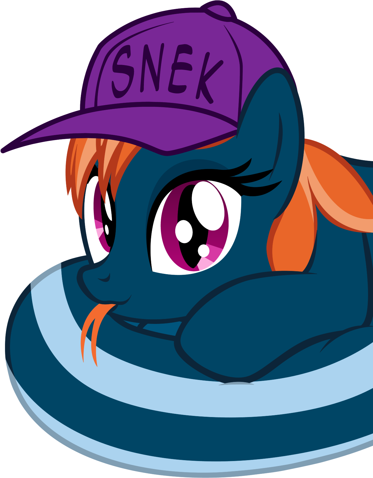 Badumsquish, Baseball Cap, Coils, Cute, Derpibooru - Forked Tongue (1344x1696)