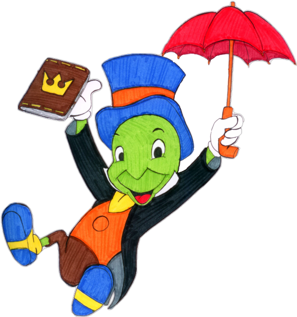 Cricket Clipart Jimminy - Transparent Background Cartoon Crickets (593x632)