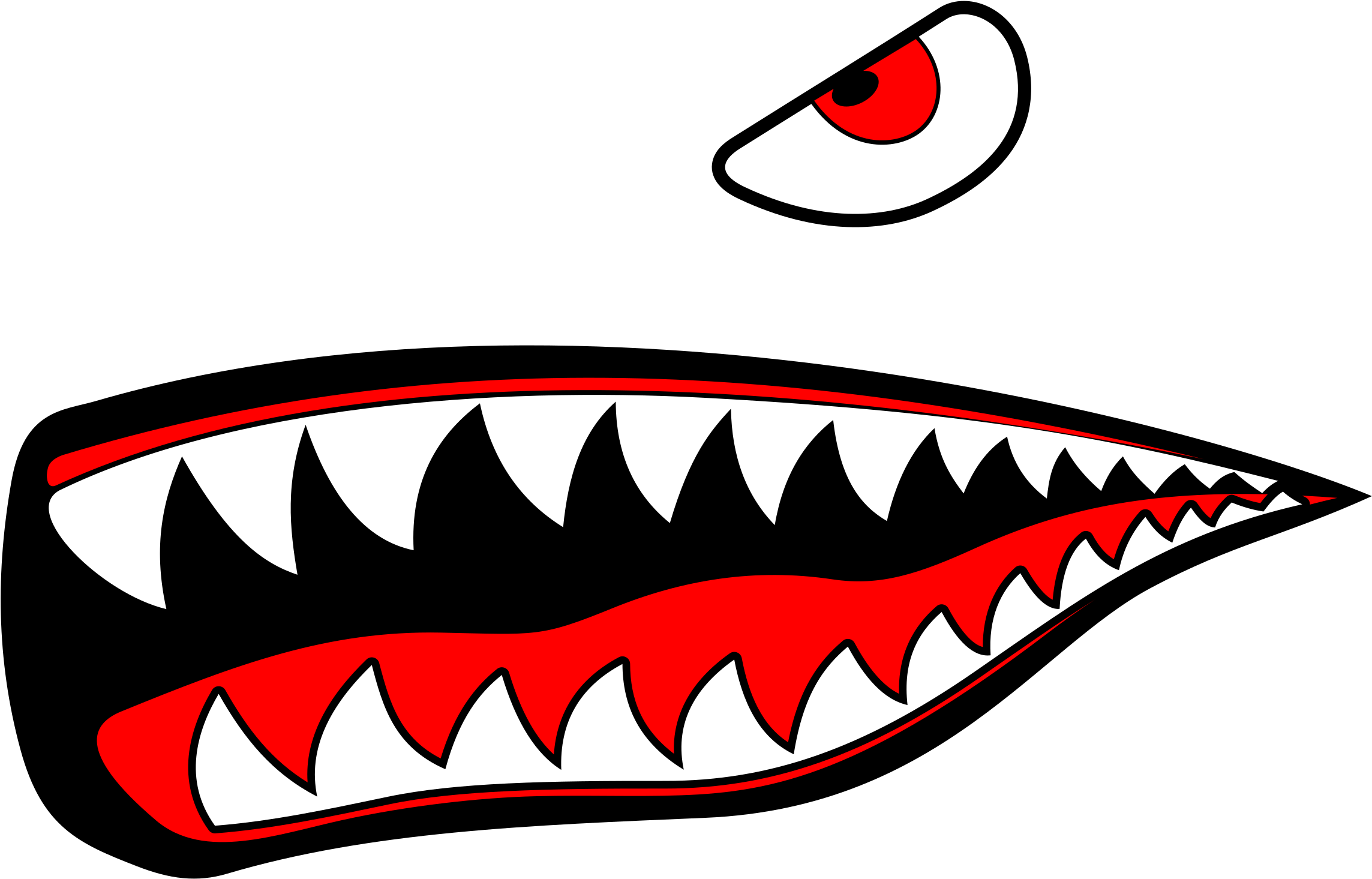 Shark Mouth Open Clipart (2400x2400) .